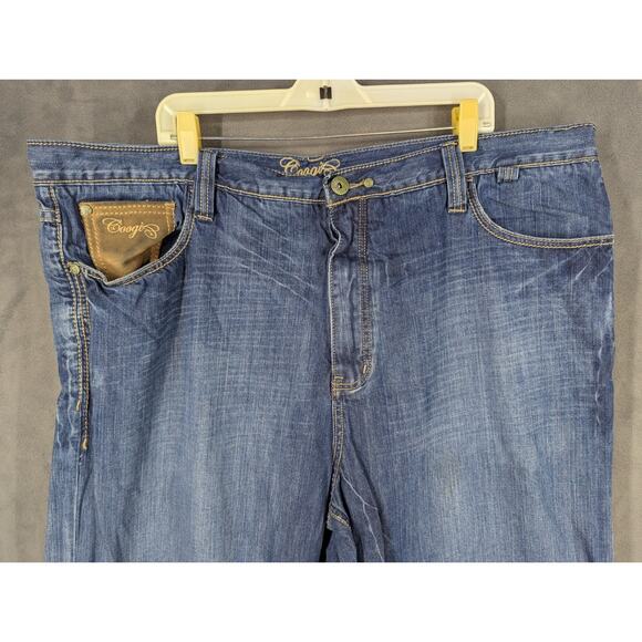 COOGI Mens Jeans Embroidered Leather Pocket Relaxed Size 46×36 Actually 44x35 - Picture 3 of 16